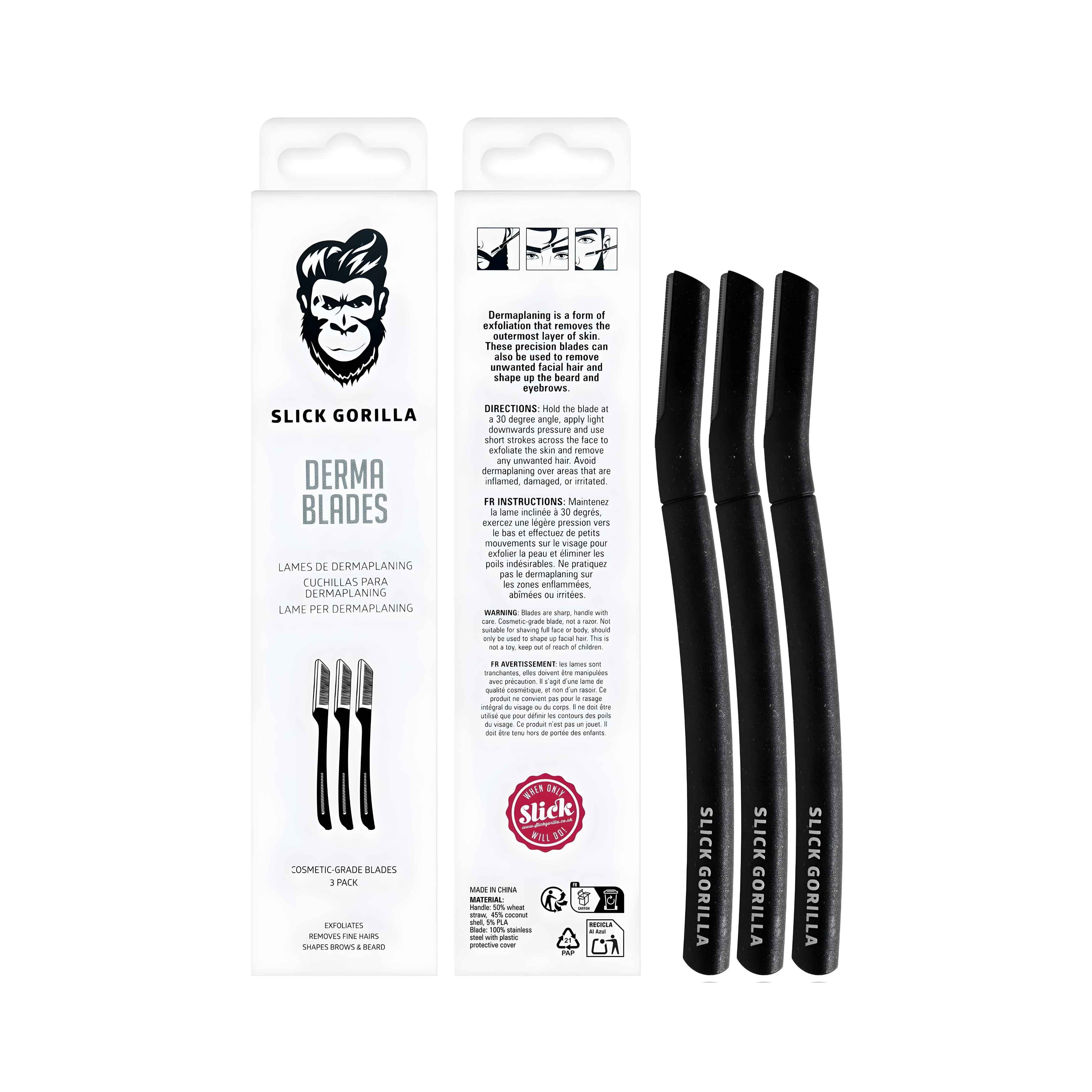 Slick Gorilla Derma Blades - 3 Stück