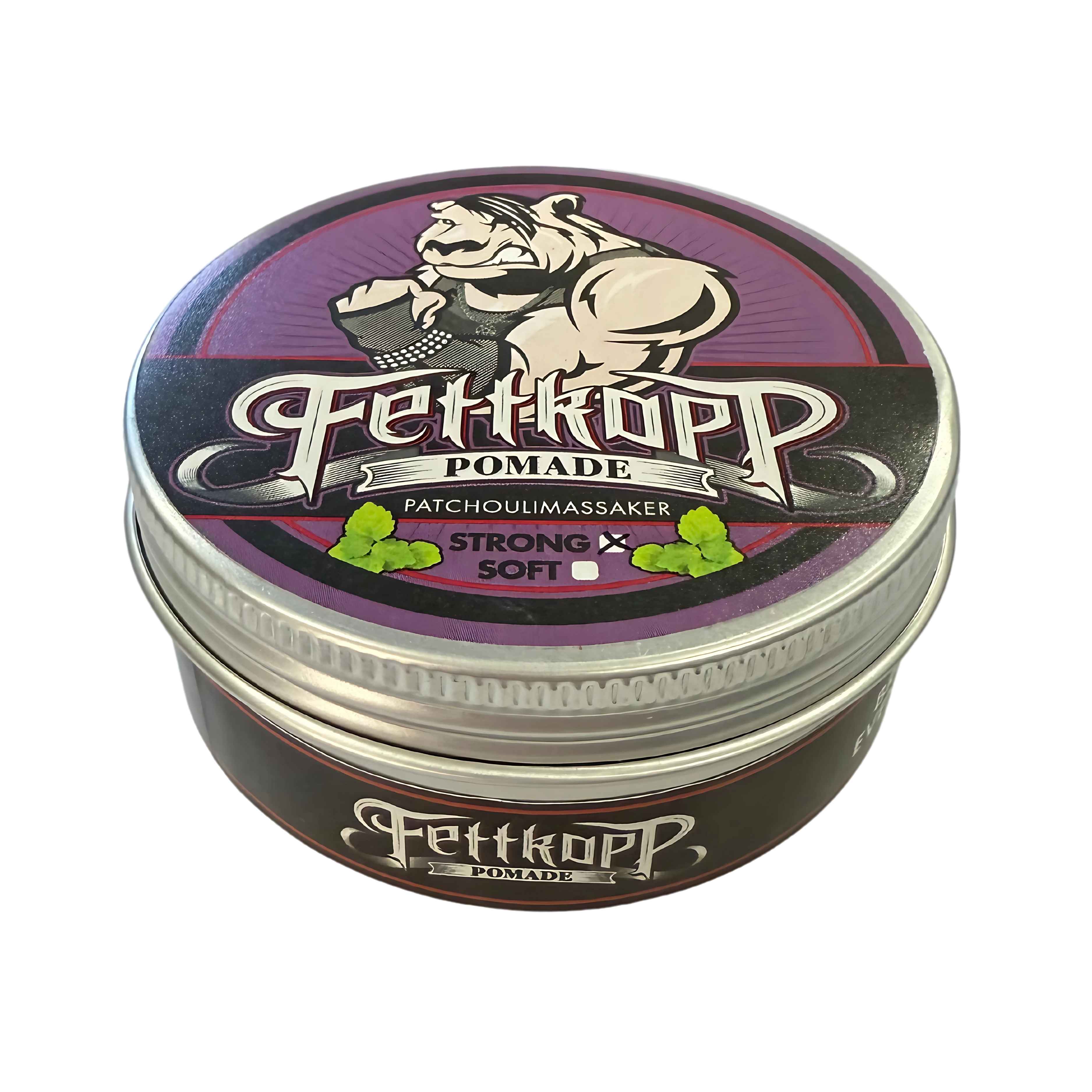 FETTKOPP POMADE Patchoulimassaker – Ölbasierte Haarpomade Mit Starkem Halt & Patchouli-Duft | Handmade In Berlin, Auf Bienenwachs-Basis