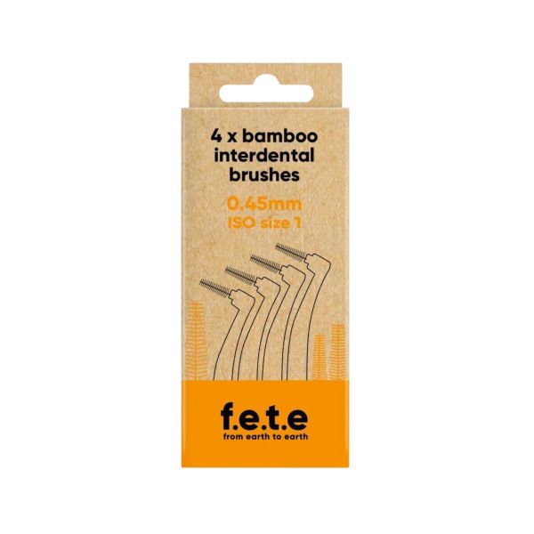 f.e.t.e Bamboo Interdental Brushes Orange (0.45mm | ISO Size 1) - Zwischenraumbürste