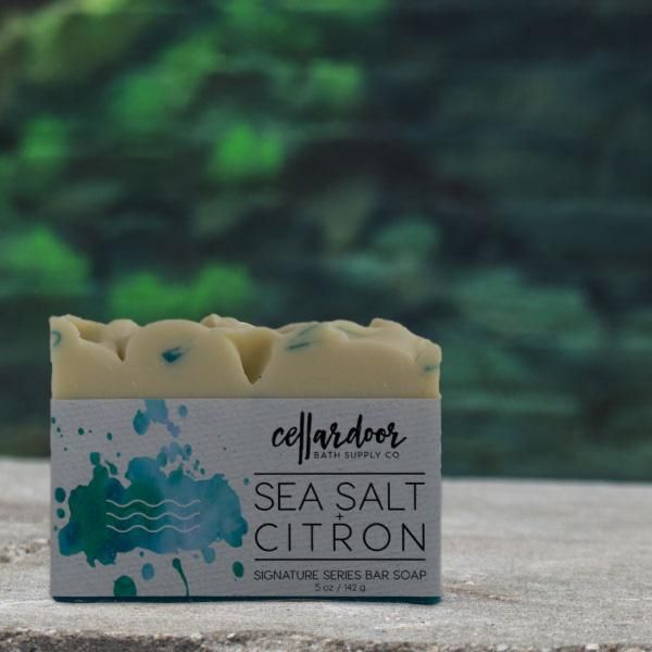 Cellardoor Bath Supply Co. Sea Salt + Citron Bar Soap 142g